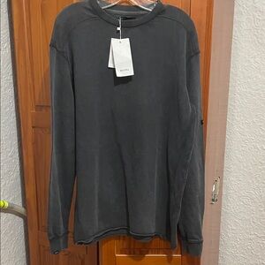 Bershka Dark Gray Long Sleeve Shirt sz L nwt